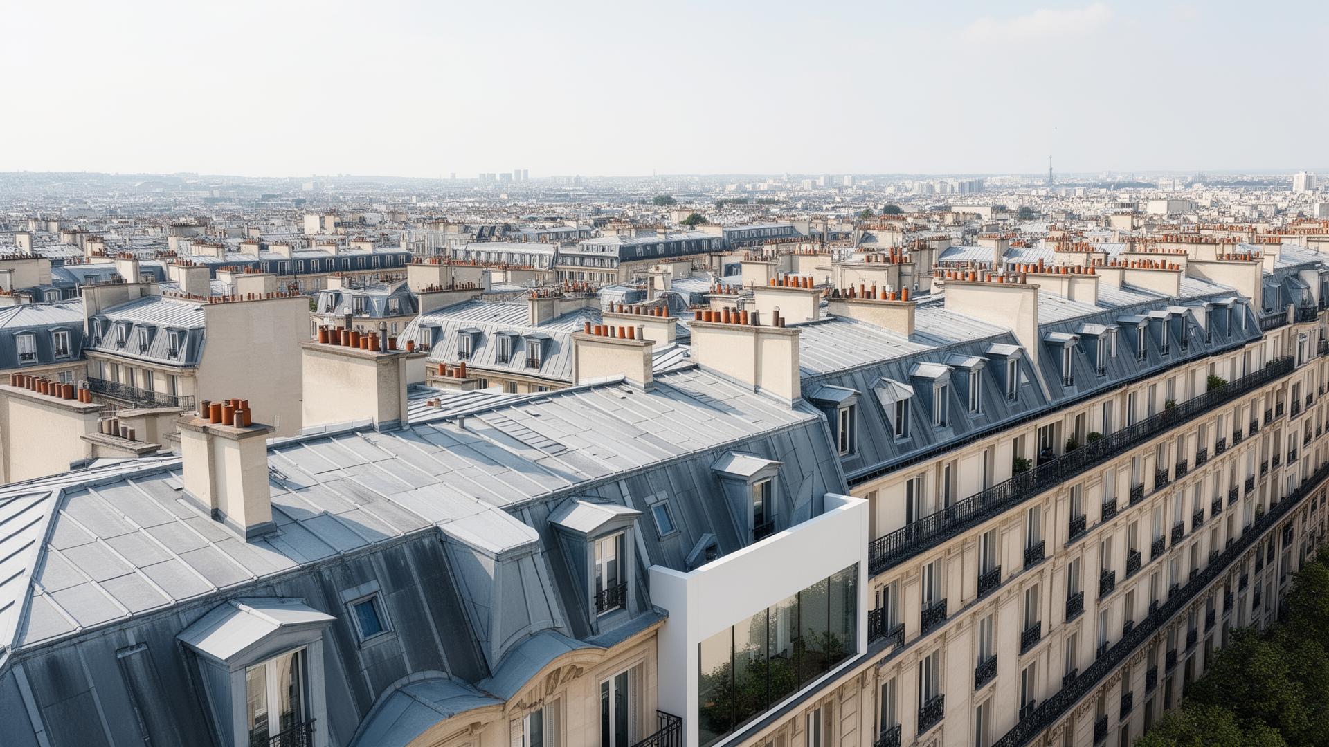 Vue des toits de Paris — cabinet d'architecture Shtëpi